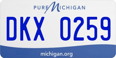 MI license plate DKX0259