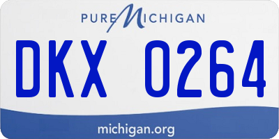 MI license plate DKX0264