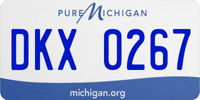 MI license plate DKX0267