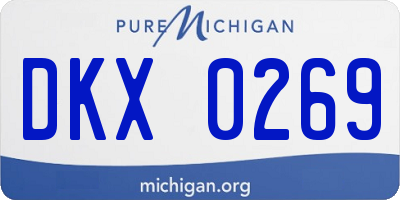 MI license plate DKX0269