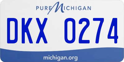 MI license plate DKX0274