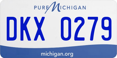 MI license plate DKX0279