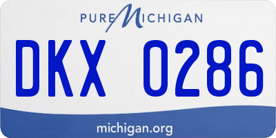 MI license plate DKX0286