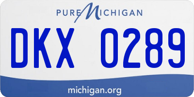 MI license plate DKX0289