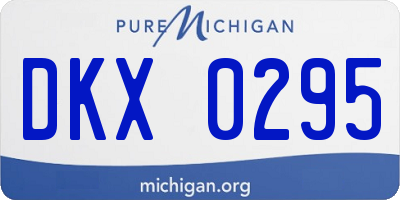 MI license plate DKX0295