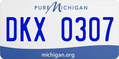 MI license plate DKX0307