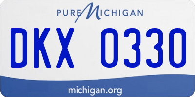 MI license plate DKX0330