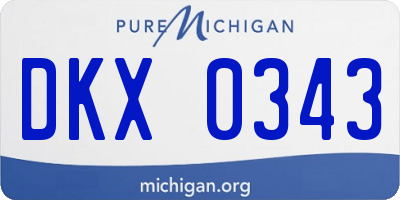 MI license plate DKX0343