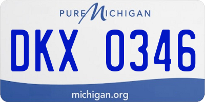 MI license plate DKX0346