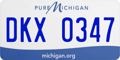 MI license plate DKX0347