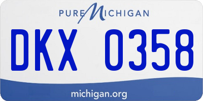 MI license plate DKX0358