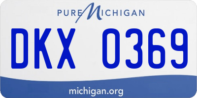 MI license plate DKX0369