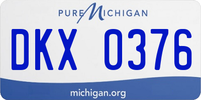 MI license plate DKX0376