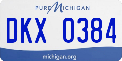 MI license plate DKX0384