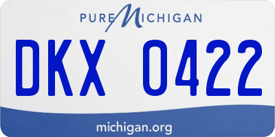MI license plate DKX0422