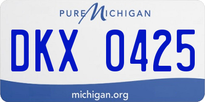 MI license plate DKX0425