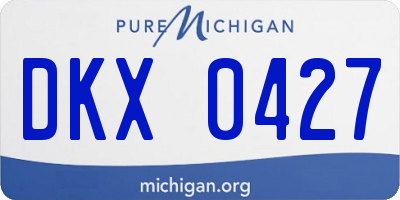 MI license plate DKX0427