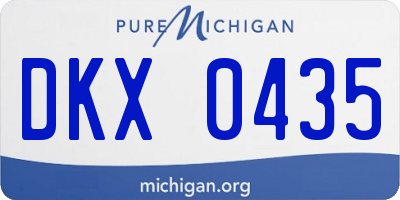 MI license plate DKX0435