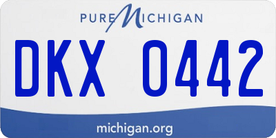 MI license plate DKX0442
