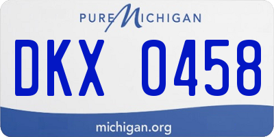 MI license plate DKX0458