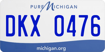 MI license plate DKX0476