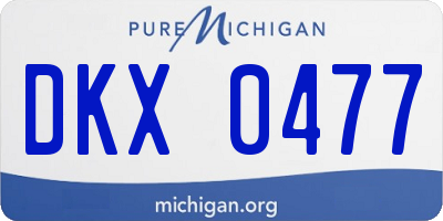 MI license plate DKX0477
