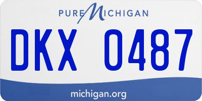MI license plate DKX0487