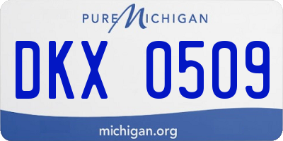 MI license plate DKX0509