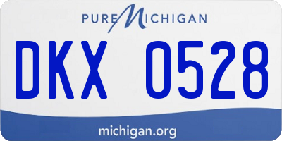 MI license plate DKX0528