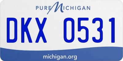 MI license plate DKX0531