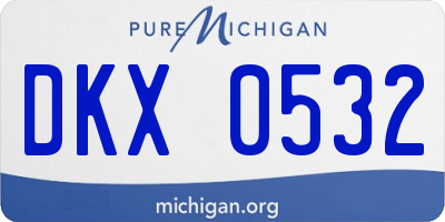 MI license plate DKX0532