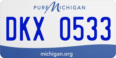 MI license plate DKX0533