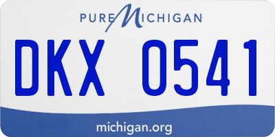 MI license plate DKX0541