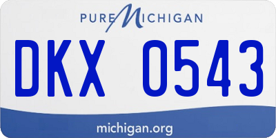 MI license plate DKX0543