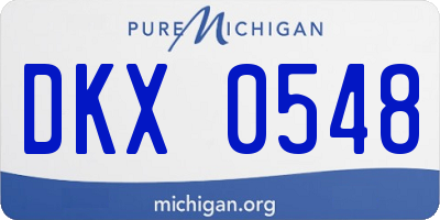 MI license plate DKX0548
