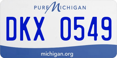 MI license plate DKX0549