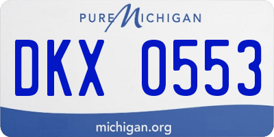 MI license plate DKX0553