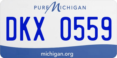 MI license plate DKX0559
