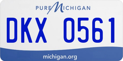MI license plate DKX0561