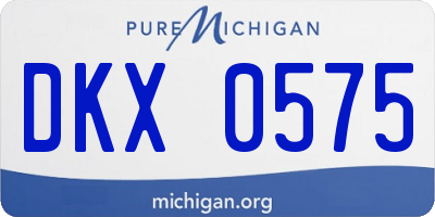 MI license plate DKX0575