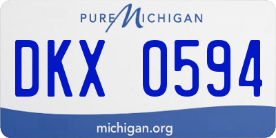 MI license plate DKX0594