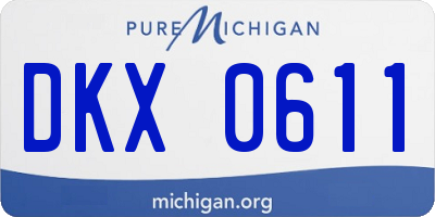 MI license plate DKX0611