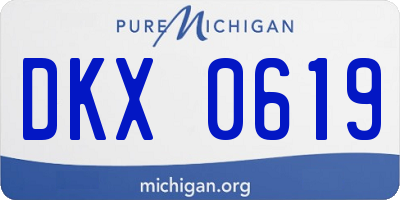 MI license plate DKX0619