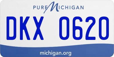MI license plate DKX0620