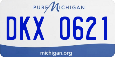 MI license plate DKX0621