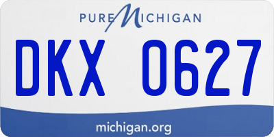 MI license plate DKX0627
