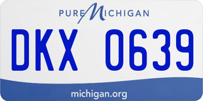 MI license plate DKX0639