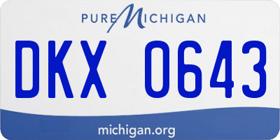 MI license plate DKX0643