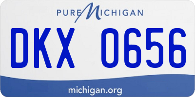 MI license plate DKX0656