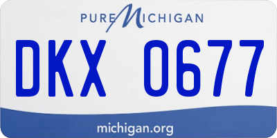 MI license plate DKX0677